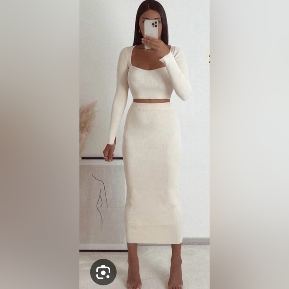 Zara Knit Ribbed Skirt